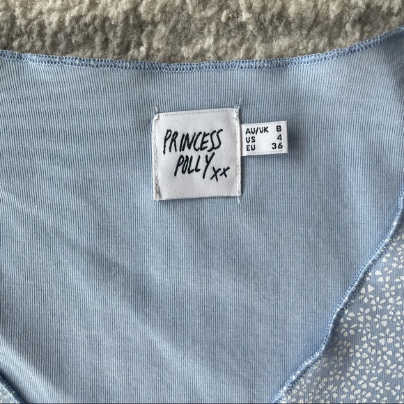 Princess Polly blue crop tshirt - Picture 5 of 5